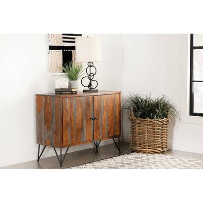 Coaster Furniture Macon 2-door Accent Cabinet Sheesham Grey - 40.00'' x 16.00'' x 30.00''