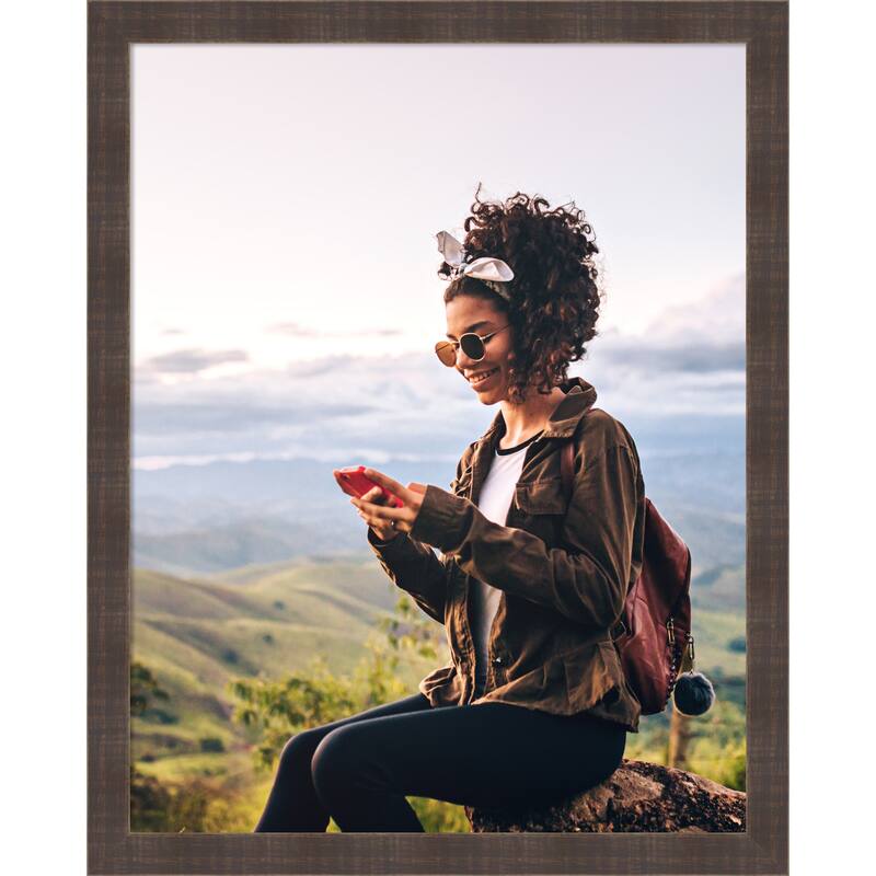 Whiskey Brown Rustic Framed Picture Frame, Photo Frame - 22x28