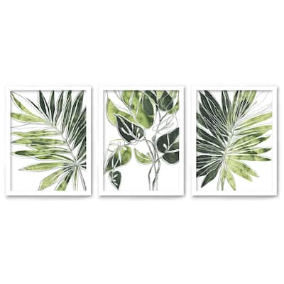 Modern Botanicals By World Art Group 3 Piece Framed Print Wall Art Set