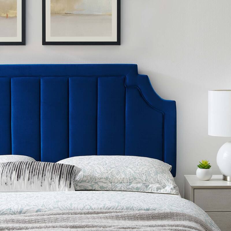 Alyona Channel Tufted Performance Velvet Full/Queen Headboard
