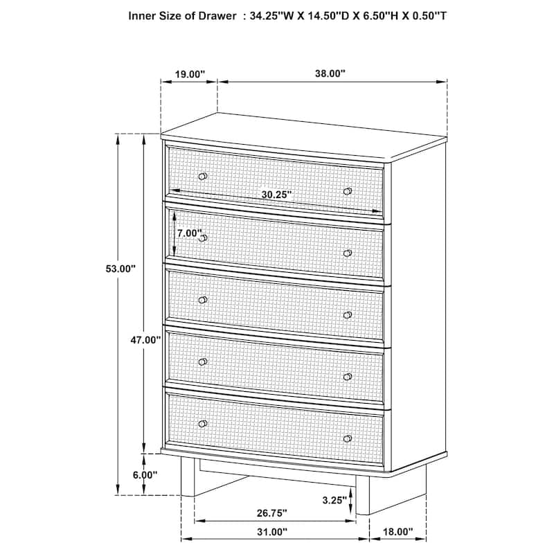 Kailani Bedroom Set Beige Oak