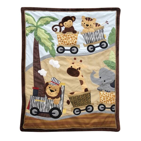 Shop Lambs Ivy Safari Express Brown Beige Animal Train 9 Piece