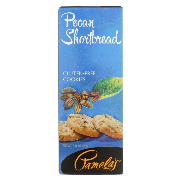 Pamela's Products Pecan Shortbread Cookies - Wheat Free and Gluten Free - Case of 6 - 7.25 oz.