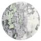 SAFAVIEH Adirondack Cordelia Abstract Glam Rug - 4' x 4' Round - Green/Grey