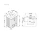 preview thumbnail 41 of 109, OVE Kansas Single Sink Bathroom Vanity, Dove White Engineered Stone Top