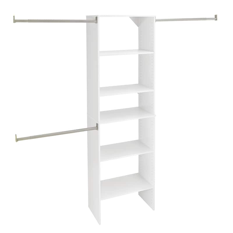 ClosetMaid SuiteSymphony 25-inch Wide Starter Tower Closet Organizer - White