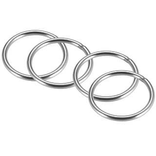 Welded O Ring, 60 x 5mm Strapping Round Rings Stainless Steel 4pcs ...