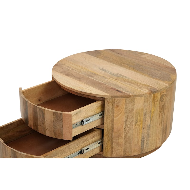 Carolina Living Christa 2-Drawer 30" Round Coffee Table