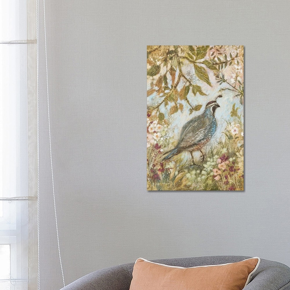 iCanvas "Quail Steps Out" by Lisa Marie Kindley Canvas Print