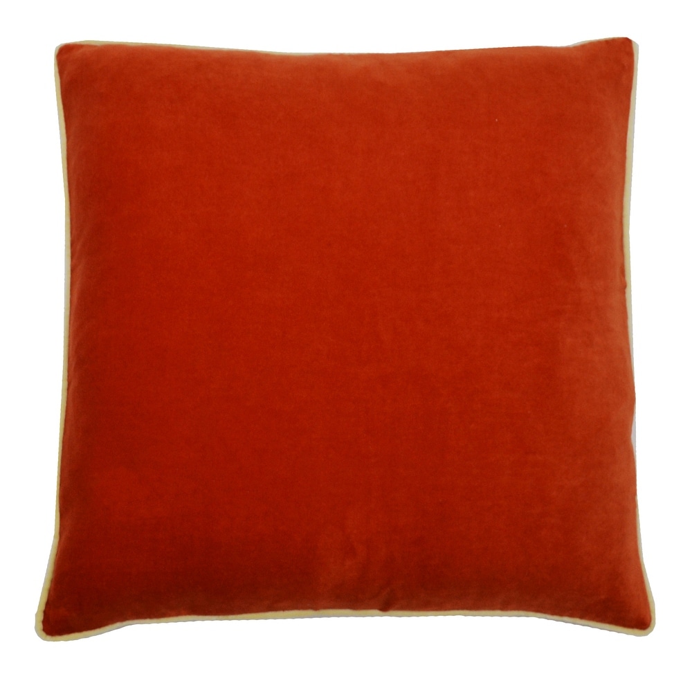Burnt orange velvet pillow on sale
