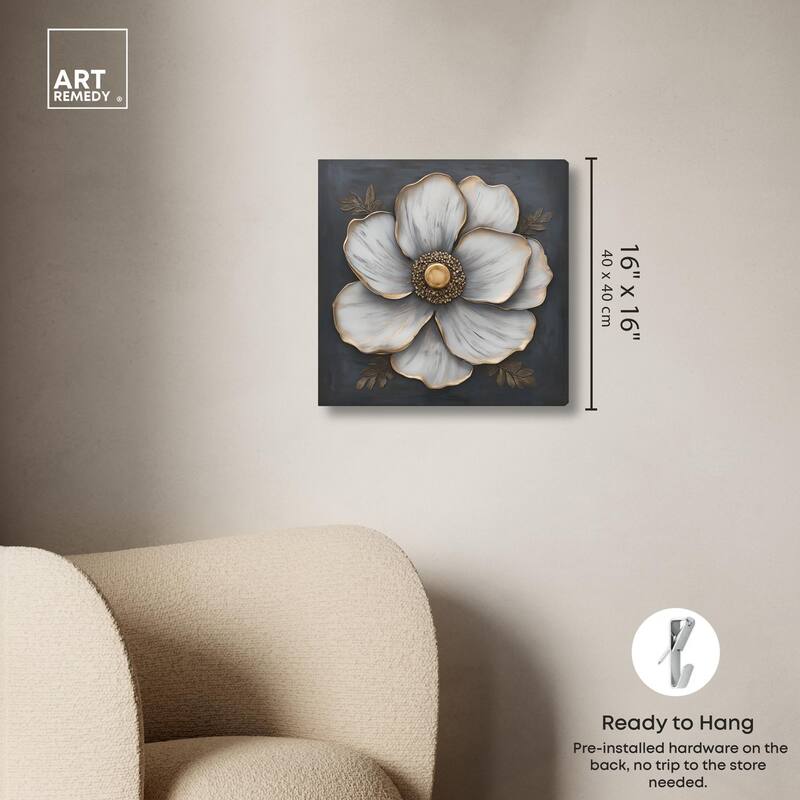 Sculpted Sepals II Canvas by Art Remedy, Gallery Wrapped