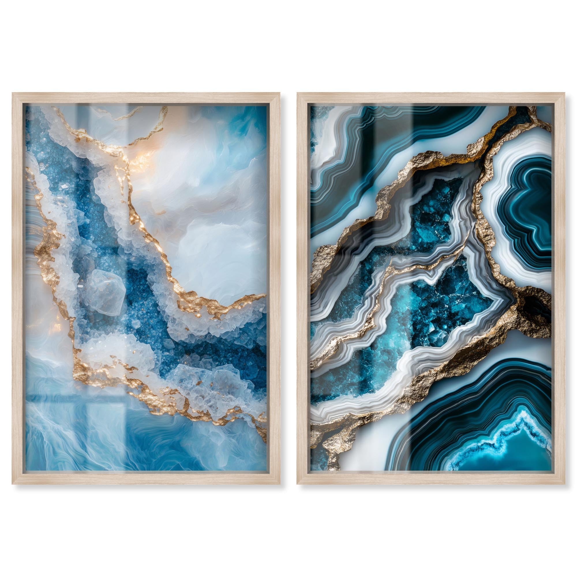 Golden Geode Luxe Set Shadowbox by Art Remedy