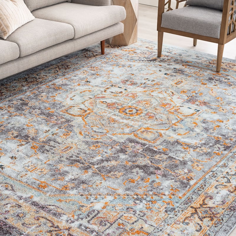 Whitfield Vintage Medallion Indoor Area Rug - 7'10'' x 10'3'' - Blue