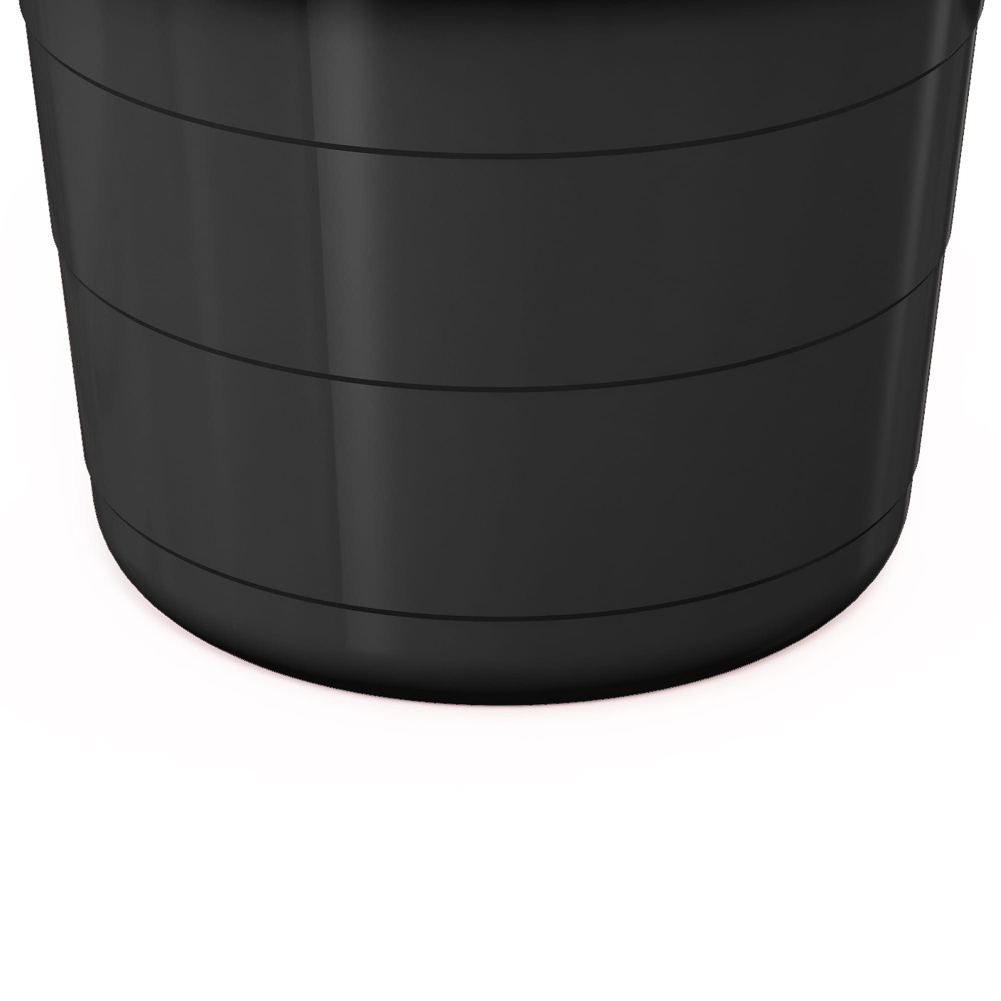 Plastic 17 Gal. Utility Storage Bucket Tub with Rope Handle, Black, 4-Pack