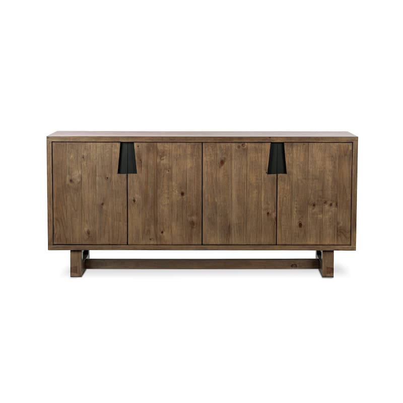 Classic Home Lyra 78" Reclaimed Pine Buffet Sideboard in Smoke Brown