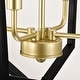 preview thumbnail 12 of 13, 18.11" Matte Black & Gold 4-Light Industrial Chandelier for Dining & Living Room (E12 Bulbs Not Included)