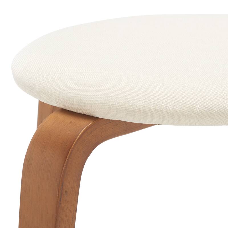 SAFAVIEH Thirza Upholstered Stackable Stool - 22 In. W x 22 In. D x 19 In. H - 22Wx22Dx19H