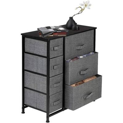 7 Deep Dresser Fabric Storage Drawers Sturdy Steel Frame Closet Drawers Organizer Storage