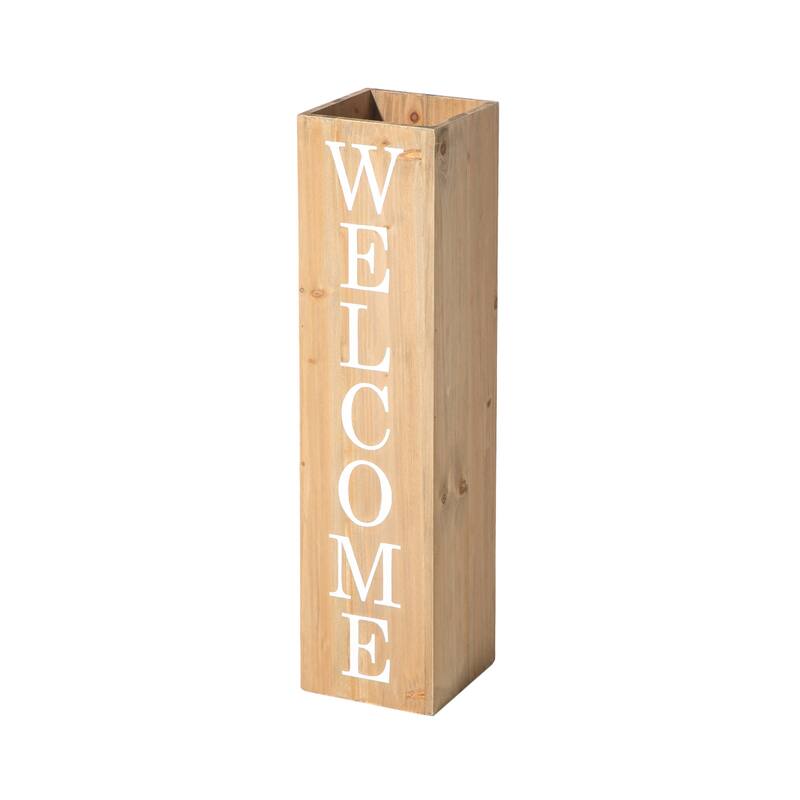 Glitzhome 30"H Rustic Welcome & Home or Welcome & Porch Double Sided Wooden Planter Sign Front Door Decor(2025 Quality-upgraded)