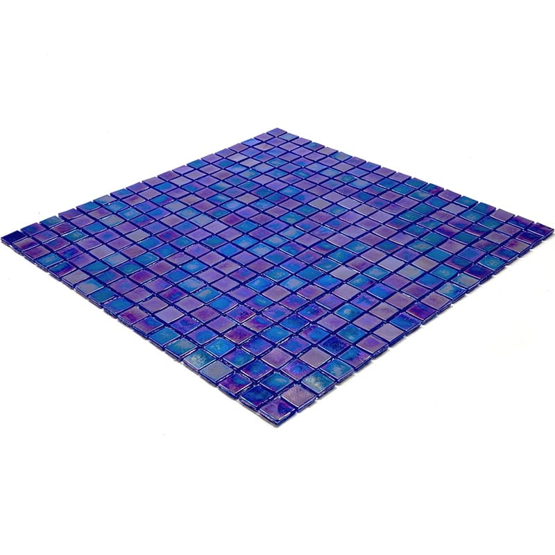 Apollo tile 12" x 12" Skosh Glossy Shimmer Cobalt Blue Glass Tile (18.69 sq ft/case) - 20 Pack