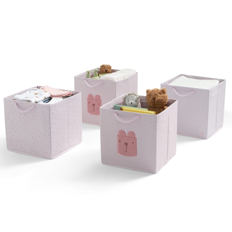 4-Pack Brannan Bear Fabric Storage Bins with Handles