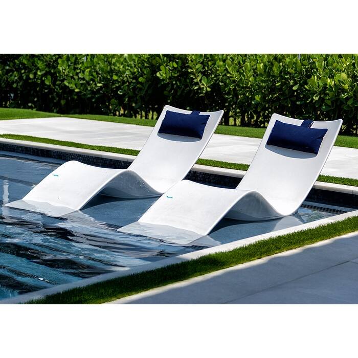 Ledge Lounger - Autograph Chaise - Inside Pool & Sun Shelf Lounge Chaise - Designed for Shelves Up to 12" - Set of 2