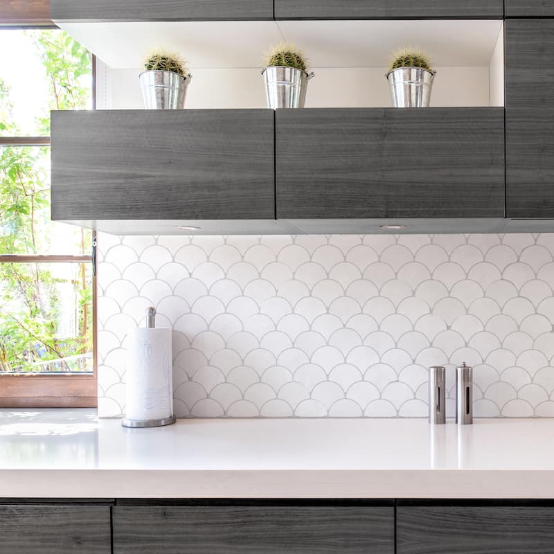 Merola Tile Scala White 12-1/8" x 12-1/8" Porcelain Floor and Wall Tile