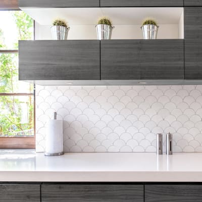 Merola Tile Scala White 12-1/8" x 12-1/8" Porcelain Floor and Wall Tile