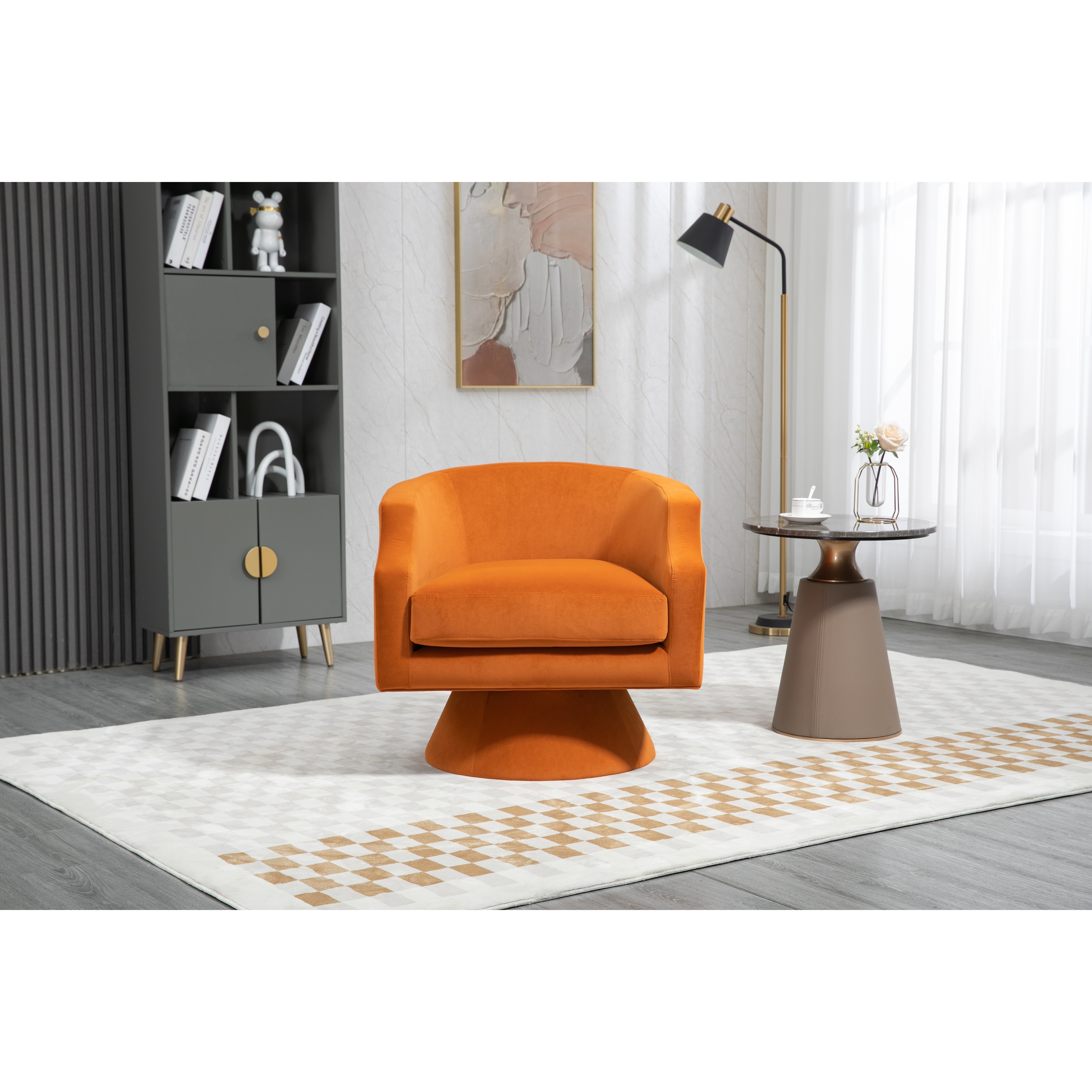Mid century store modern barrel chair