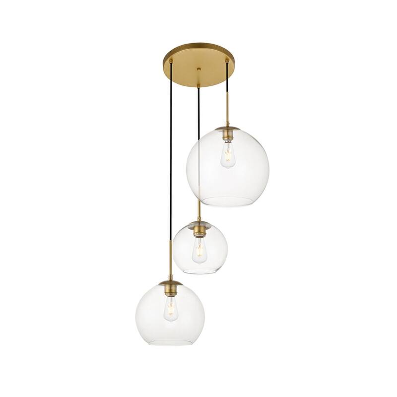 Clear Glass 3-light Pendant