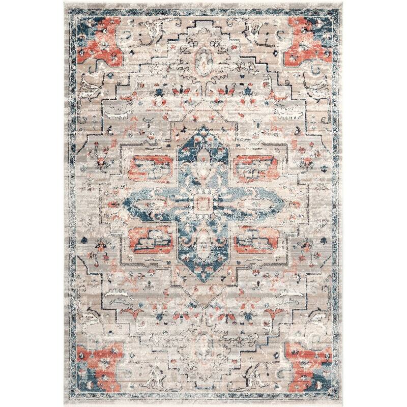 Nuloom Transitional Vintage Medallion Mcfarlad Area Rug