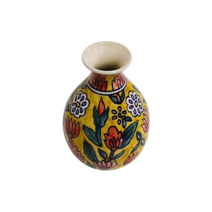 Home&Manor Ceramic Bottle Vase Multicolor