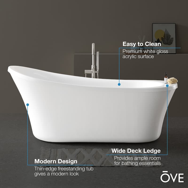 OVE Decors Skylar 70-inch Freestanding Bathtub