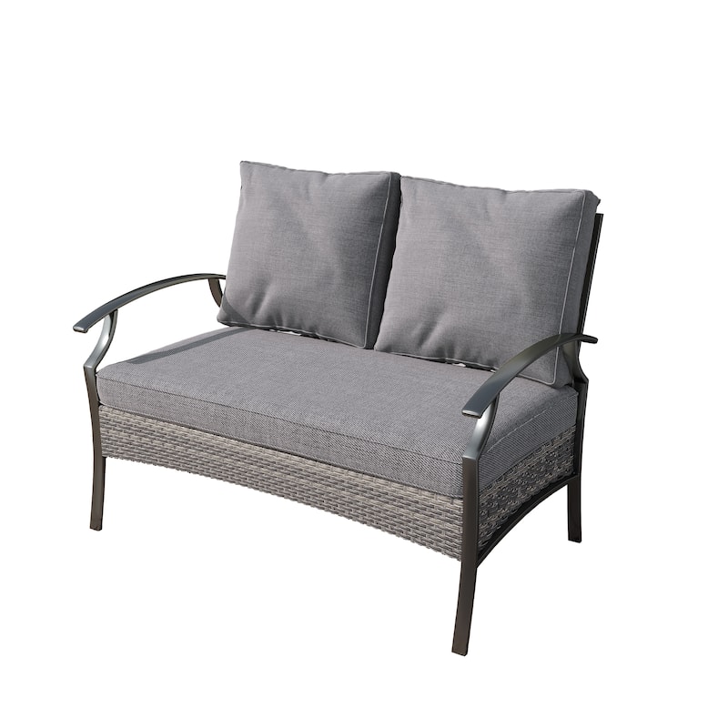 6-Piece Patio Sofa Furniture Set Outdoor Seating Group with Cushions
