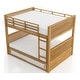 preview thumbnail 12 of 10, Furniture of America Ogden Oak Solid Wood Twin Over Twin Bunk Bed with Attached Ladder