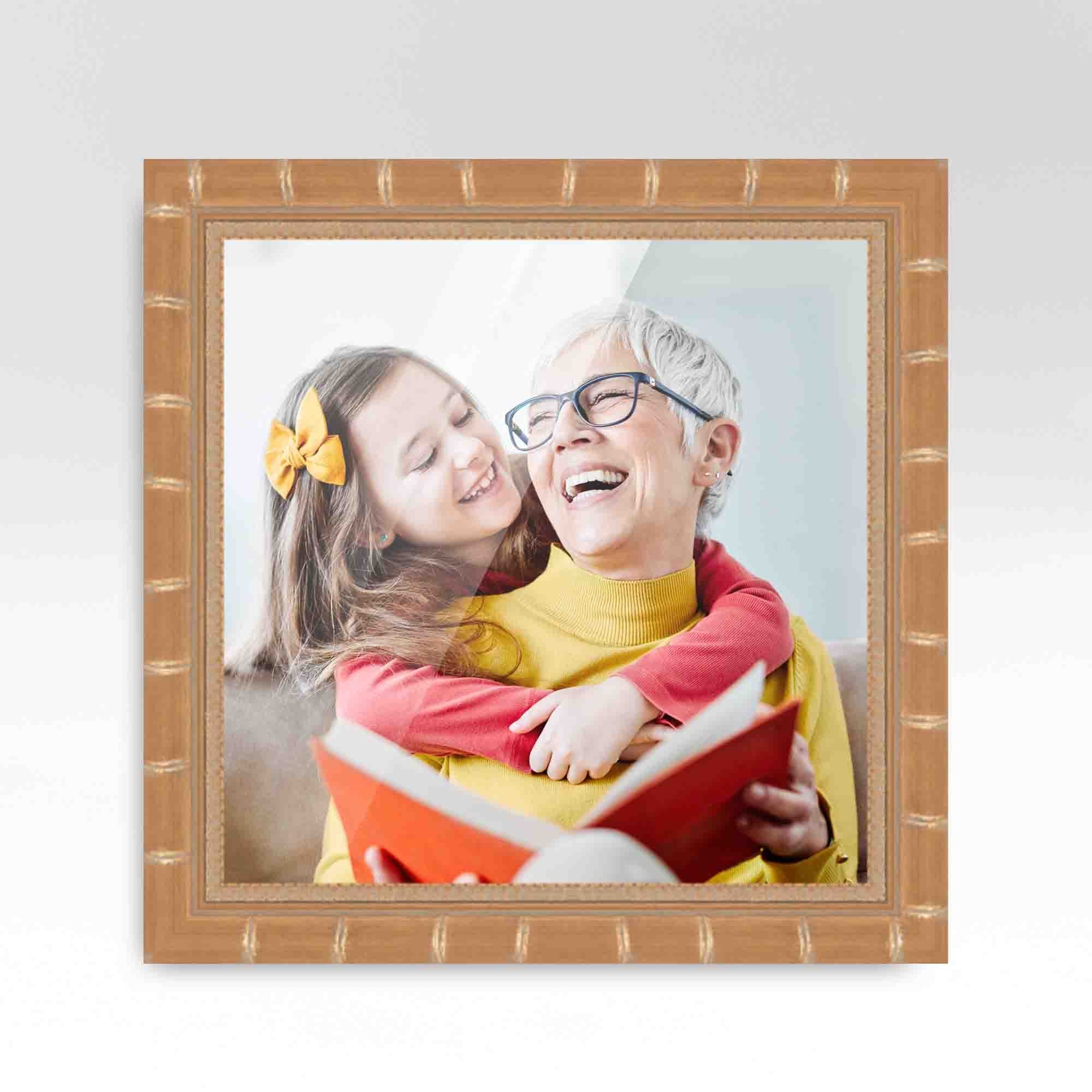 30x40 Brown with Gold Real Wood Picture Frame Width 1.5 inches
