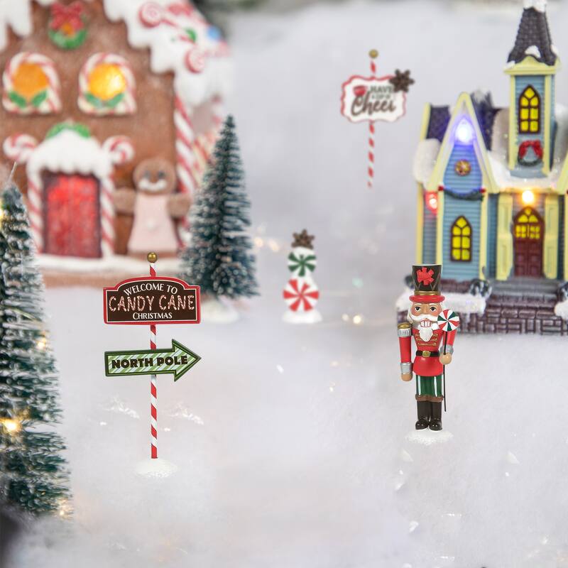 Department 56 Village Cross Product Peppermint Panache - Set of 4 - 6013618