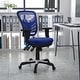 preview thumbnail 1 of 164, Nicholas Mid-Back Blue Mesh Multifunction Executive Swivel Ergonomic Office Chair with Adjustable Arms Blue