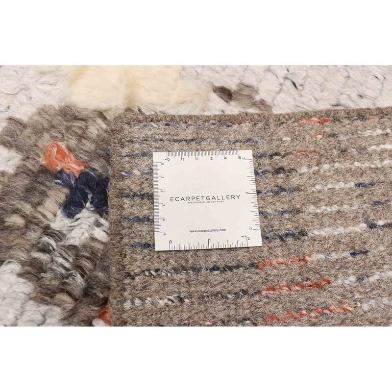 ECARPETGALLERY Hand-knotted Tangier Light Grey Silk, Wool Rug - 8'2 x 9'8