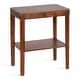 preview thumbnail 26 of 127, Kate and Laurel Talcott Wood Side Table 22x14x26 - Walnut Brown