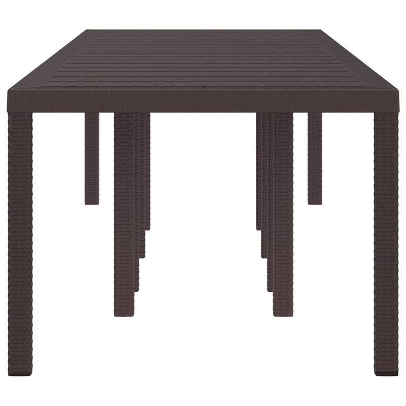 vidaXL Garden Table Anthracite/Brown poly rattan