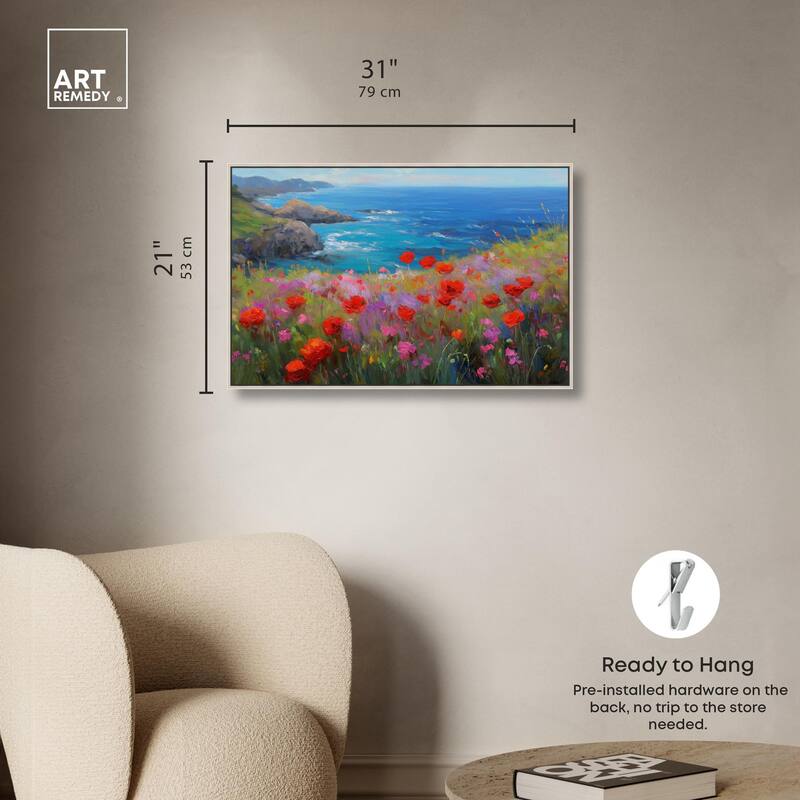 Ocean View Bloom II Canvas by Art Remedy