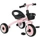 preview thumbnail 1 of 48, Toddler Tricycle with Adjustable Seat, Fun Bell, Basket, and EVA Wheels for Kids 2-5 Years Pink