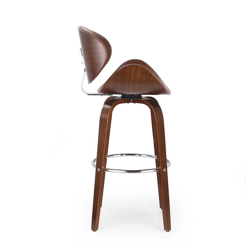 Modern Upholstered Swivel Barstool