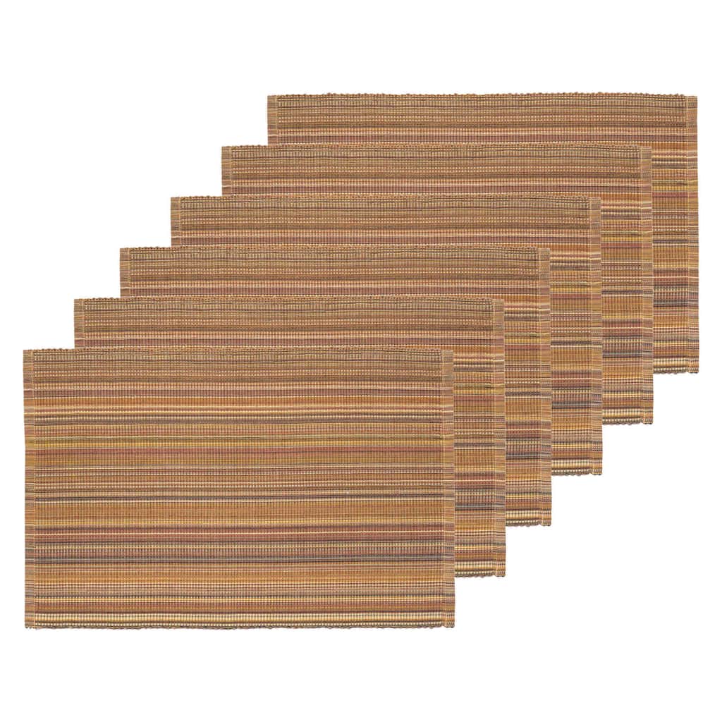 Cedar Stripes Placemats Set of 6, 13" x 19"