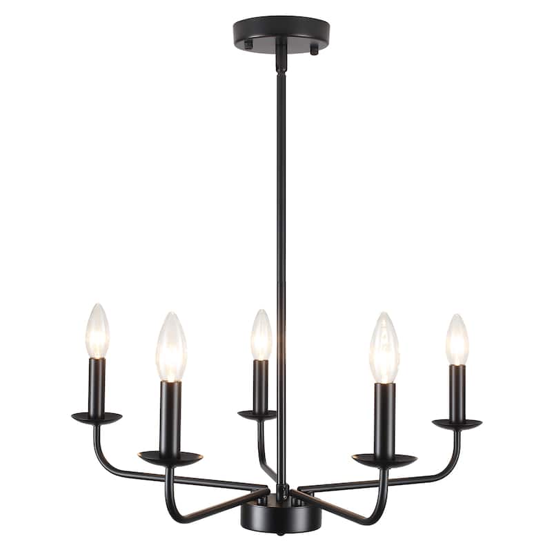 5-Light 24.04 in. Classic Chandelier for Kitchen Living Room