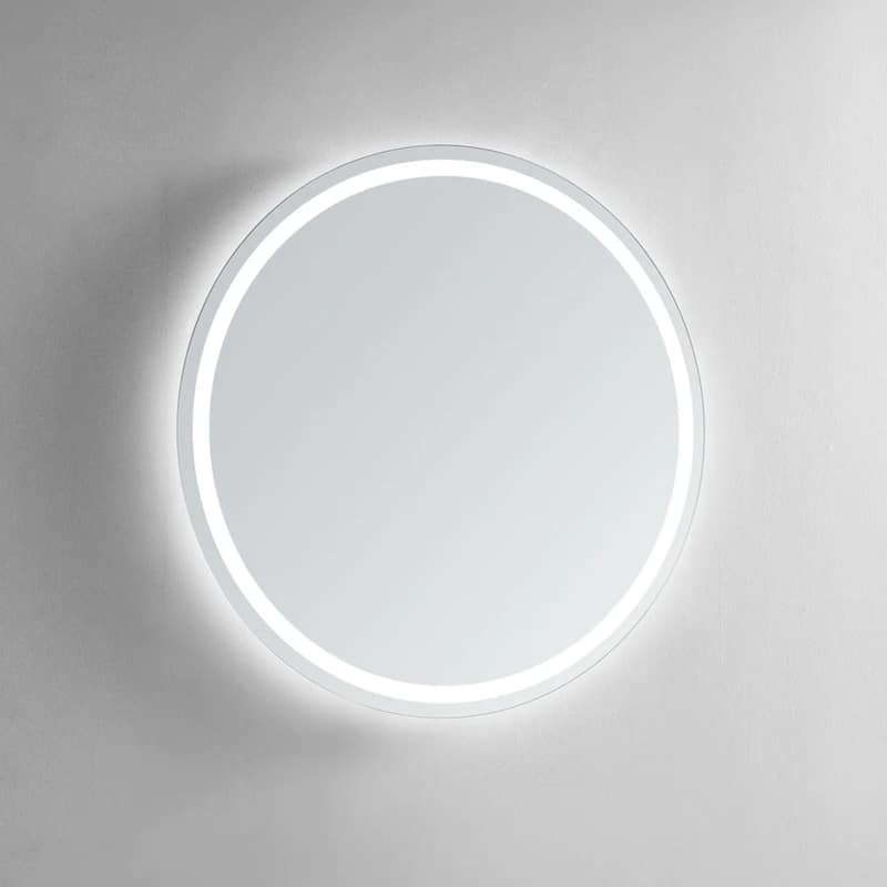 Modern Mirrors Solstice Round LED Lighted Bathroom Vanity Mirror, Wall Mounted Makeup Mirror with Defogger - 24 Inches - 32*32