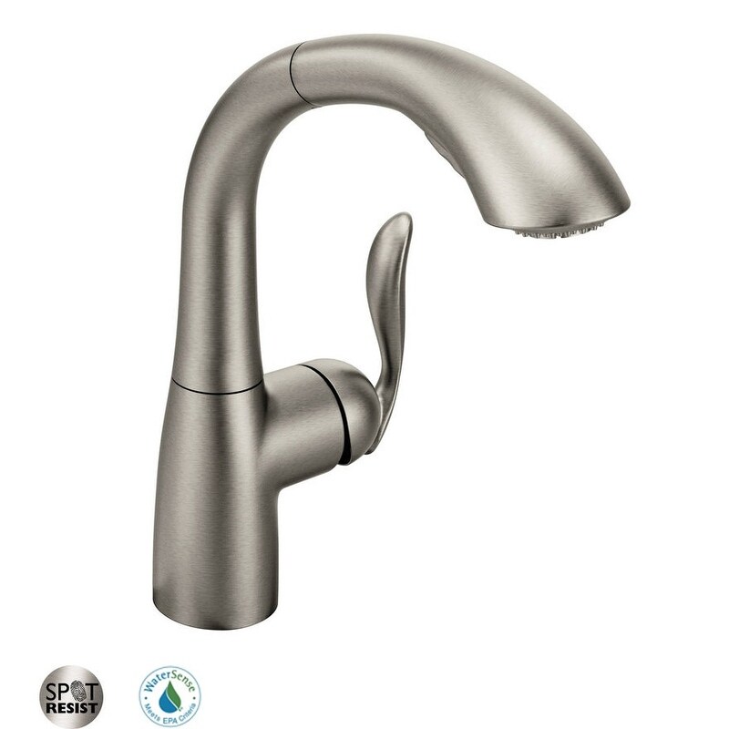 Shop Moen 7294 Arbor Single Handle Pullout Spray Kitchen Faucet Free Shipping Today Overstock 17031854