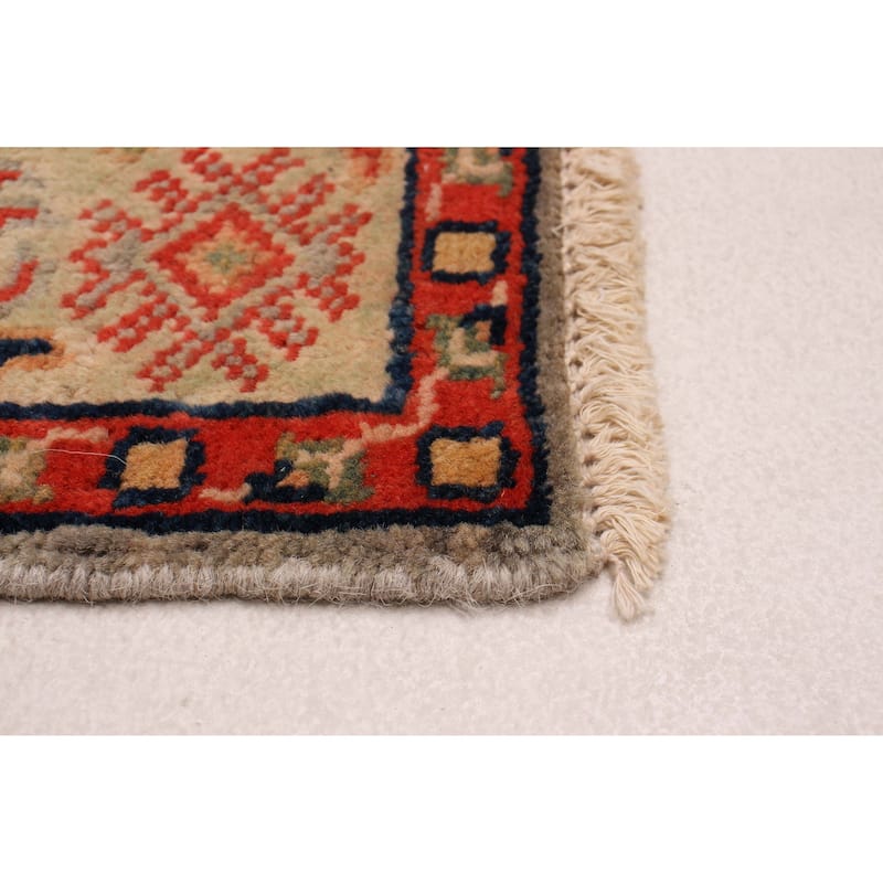 ECARPETGALLERY Hand-knotted Uzbek Ghazni Grey Wool Rug - 2'8 x 9'8