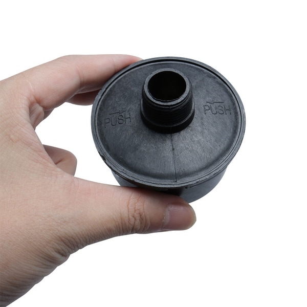 2X 15mm Male Thread Air Compressor Intake Filter Silencer Muffler Plastic Black 